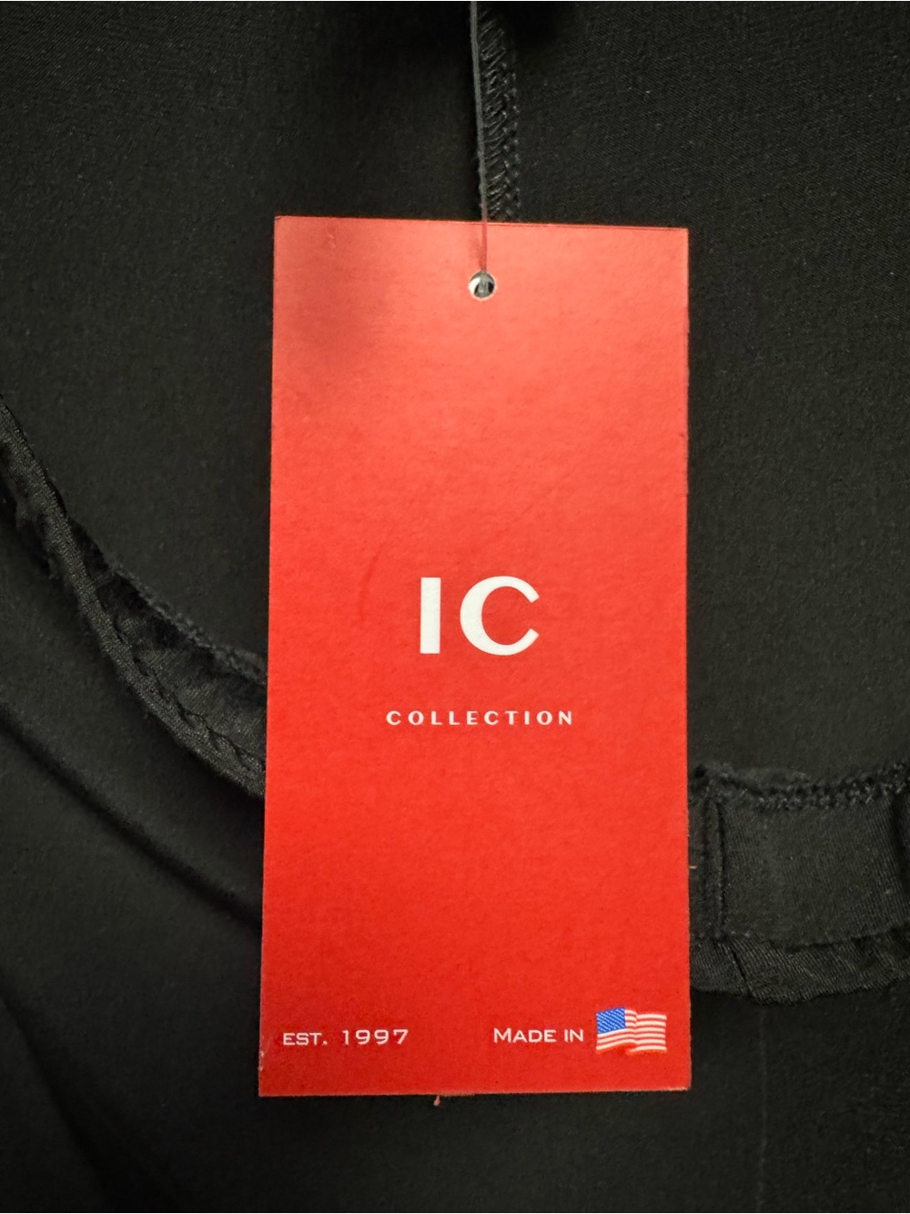 IC COLLECTION Black Wide-Leg Pants with Mesh Hem Stripes - Picture 8 of 10